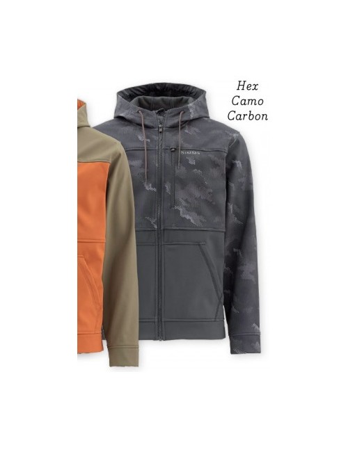 Chaqueta Simms Rogue Hoody Hex Camo Carbon