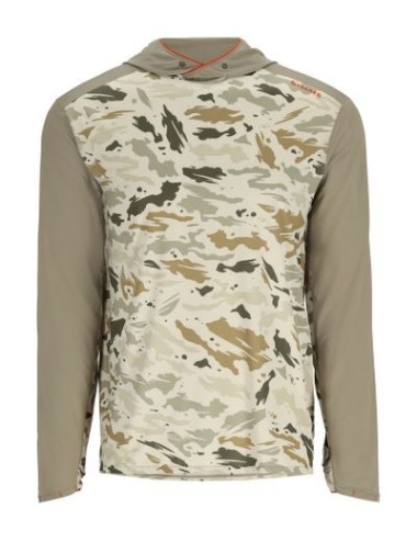 Camiseta Simms BugStopper Solarflex Ghost Camo Stone
