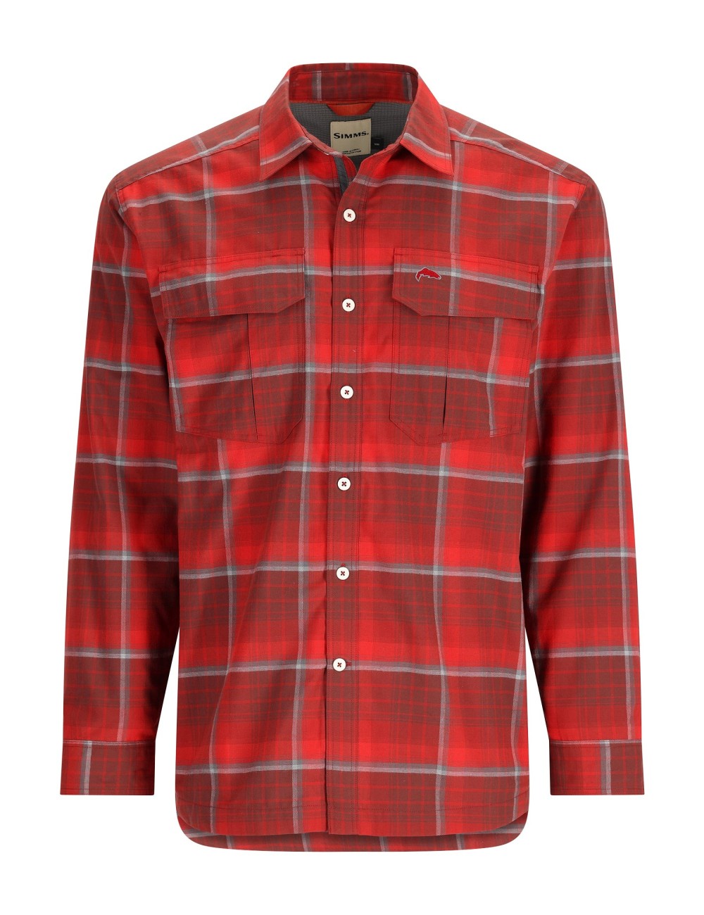 Camisa Simms ColdWeather Shirt Cutty Red Asym Ombre Plaid Camisa Simms ColdWeather Shirt Cutty Red Asym Ombre Plaid