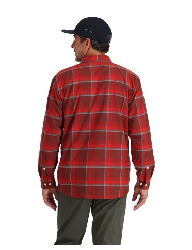 Camisa Simms ColdWeather Shirt Cutty Red Asym Ombre Plaid