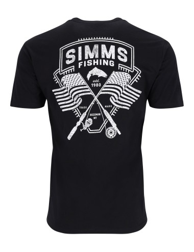 Camiseta Simms Rods and Stripes Black