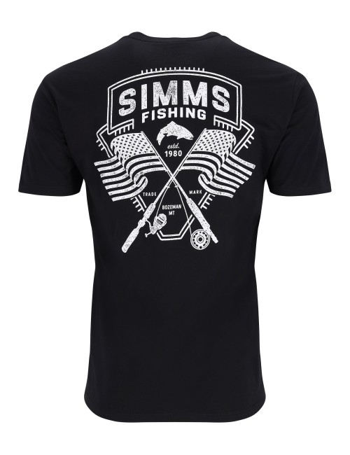 Camiseta Simms Rods and Stripes Black