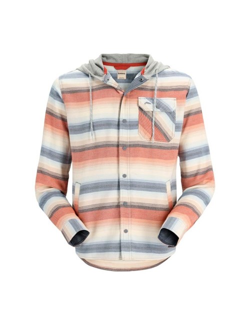Camisa Simms Flannel Hoody Multicolored Stripe